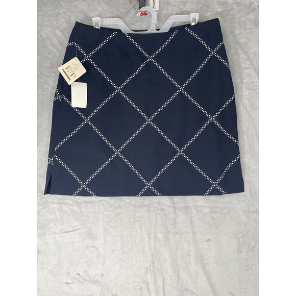 EP PRO WOMENS Navy Multi High Society Golf Skort size 12 with back pocket - Picture 1 of 16